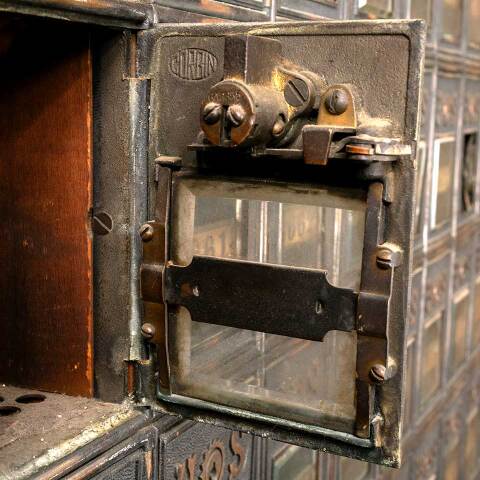 #42824 Antique U.S. Mail Postal Cubby Unit - 196 image 6