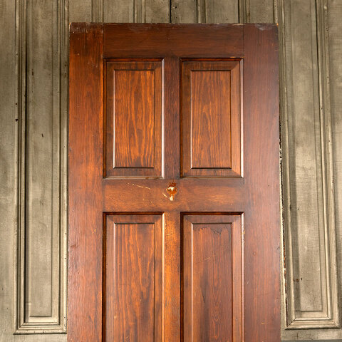 #43177 29x83 Salvaged Antique 4 Panel Interior Door image 6