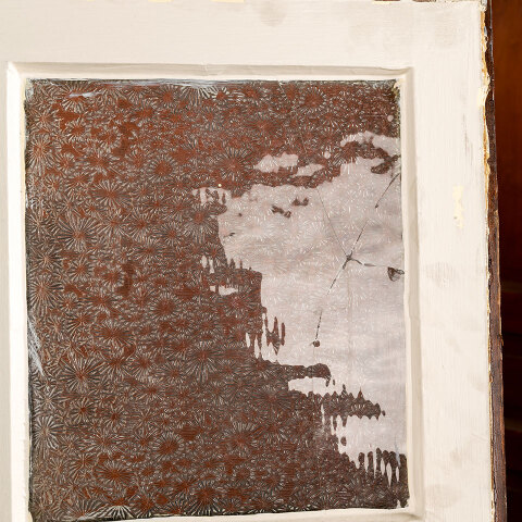 #43222 Antique 8 Lite Window with Pressed Glass image 7