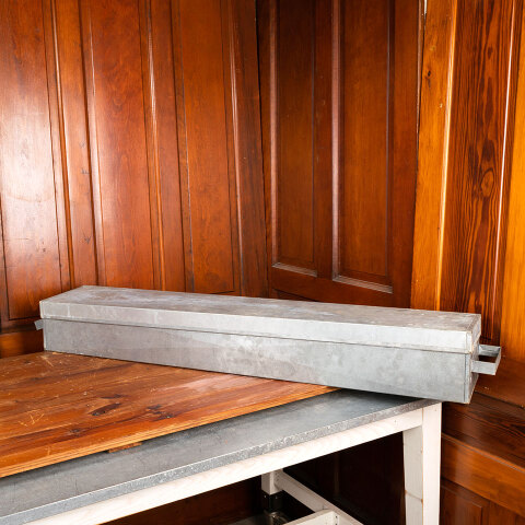 #43424 Long Galvanized Metal Container with Lid image 2