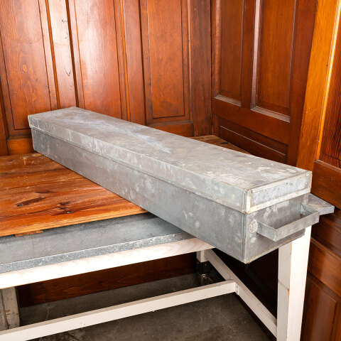 #43424 Long Galvanized Metal Container with Lid image 4