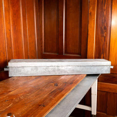 #43424 Long Galvanized Metal Container with Lid image 3