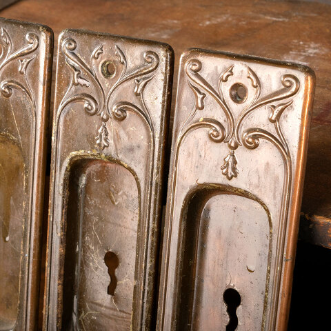 #43821 Antique Russell & Erwin Pocket Door Pulls image 3