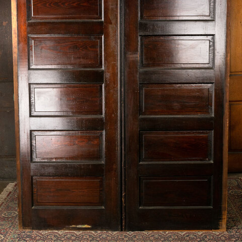 #43860 62x89 Salvaged Antique 6 Panel Pocket Doors image 3