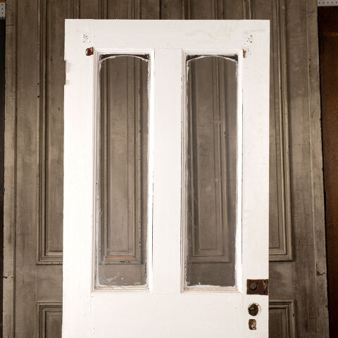 #43898 34x82 Salvaged Antique 2 Lite Entry Door image 6