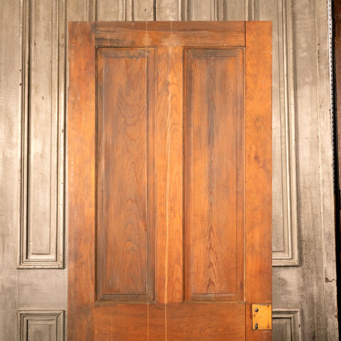#44056 32x79 Antique 4 Panel Pine Interior Door image 2