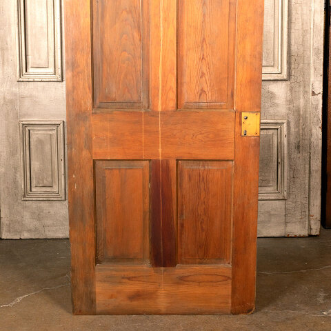 #44056 32x79 Antique 4 Panel Pine Interior Door image 3