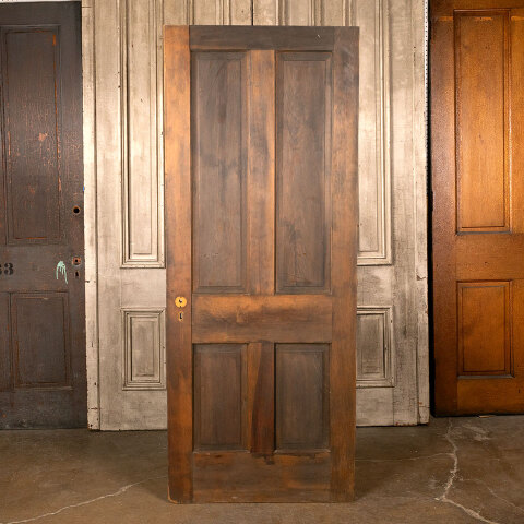 #44056 32x79 Antique 4 Panel Pine Interior Door image 5