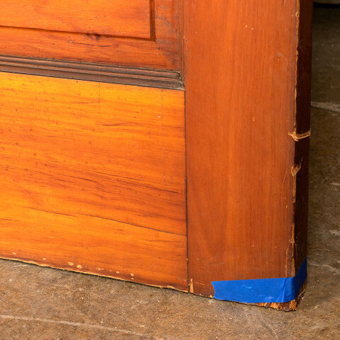 #44061 56x96 Salvaged Antique 12 Panel Pocket Door image 4