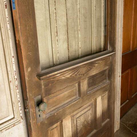 #44097 42x89 Antique Victorian Half-Lite Entry Door image 4