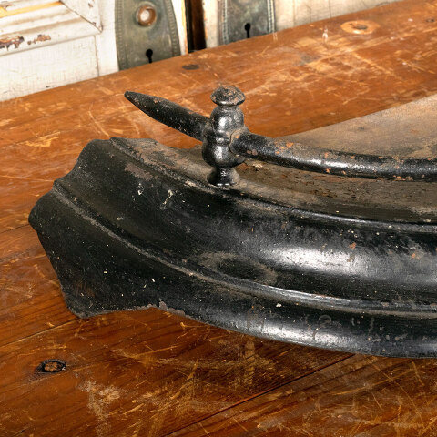 #44103 Salvaged Antique Cast Iron Fireplace Fender image 3
