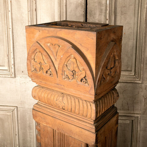 #44329 Salvaged Antique Carved Wood Pilaster image 5