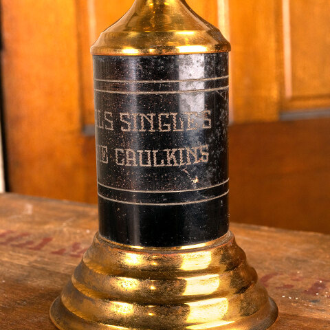 #44339 Antique Brass GIRLS SINGLES 1947 Trophy image 4