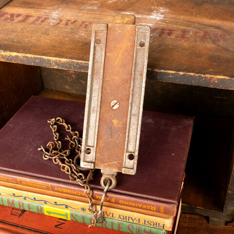 #44493 Antique Victorian Door Bolt Lock Hardware image 6