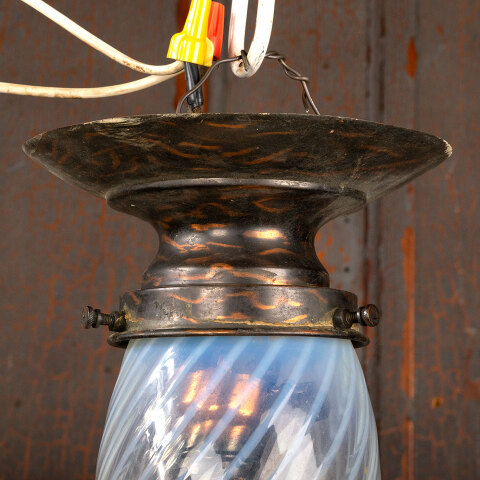 #44613 Flush Mount Ceiling Light with Swirl Globe image 2