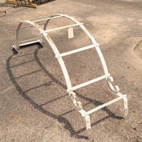 #44701 Vintage Wrought Iron Garden Trellis Top image 3