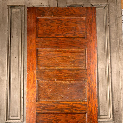 #44708 30x89 Antique Oak 6 Panel Interior Door image 2