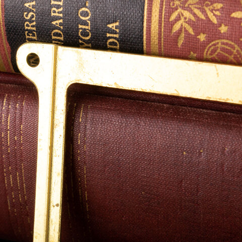 #44717 Salvaged Brass Card Catalog Label Holder image 3