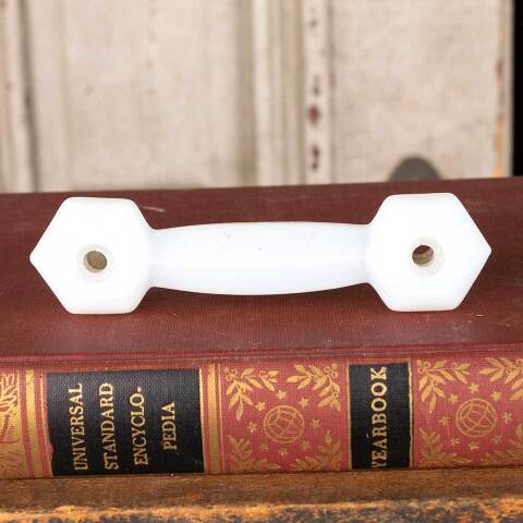 #44718 Antique Milk Glass Furniture Drawer Handle image 2