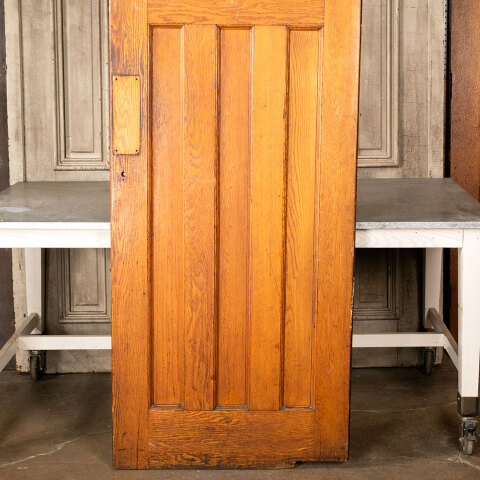 #44850 32x89 Antique 3 Panel Oak Interior Door image 6