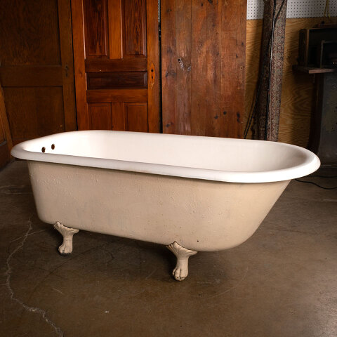 #44874 30x60 Antique Cast Iron Clawfoot Bathtub image 5