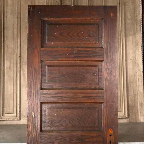 #44960 30x79 Salvaged Antique 5 Panel Interior Door image 2