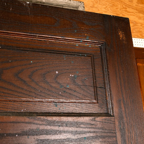 #44960 30x79 Salvaged Antique 5 Panel Interior Door image 4