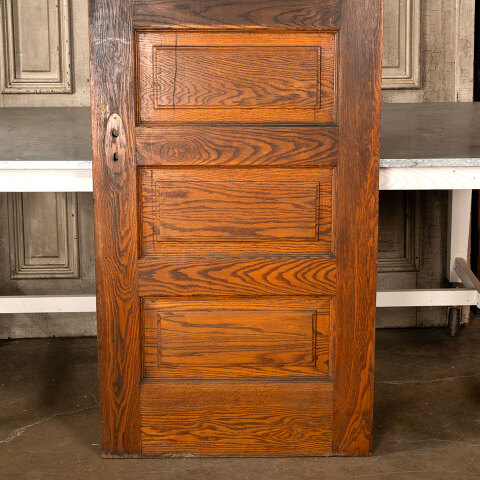 #44960 30x79 Salvaged Antique 5 Panel Interior Door image 7