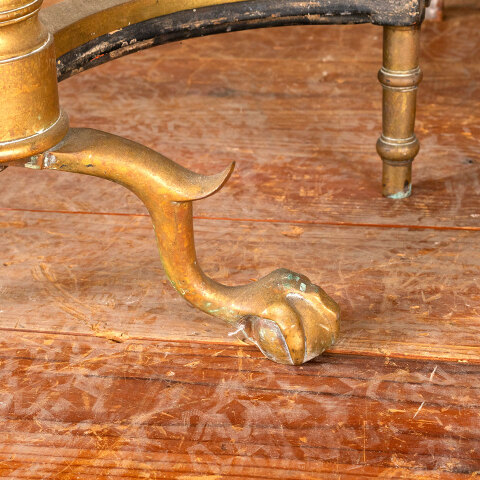 #45248 Antique Brass Fireplace Andirons image 7