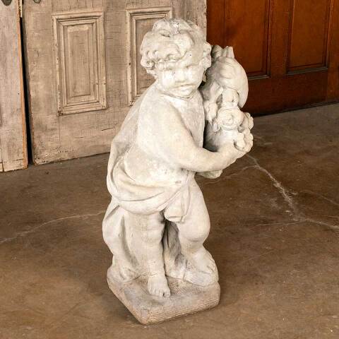#45393 Cast Concrete Spring Cherub Garden Statue image 2