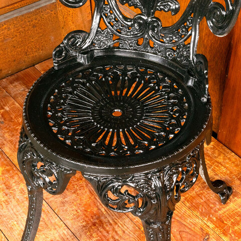 #45413 Vintage Style Cast Aluminum Garden Chair image 3