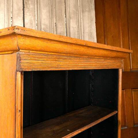 #45675 Antique Oak Upper Cabinet Shelving Unit image 6