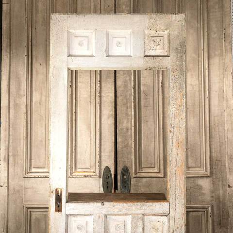 #45752 32x80 Salvaged Antique Half Lite Entry Door image 2