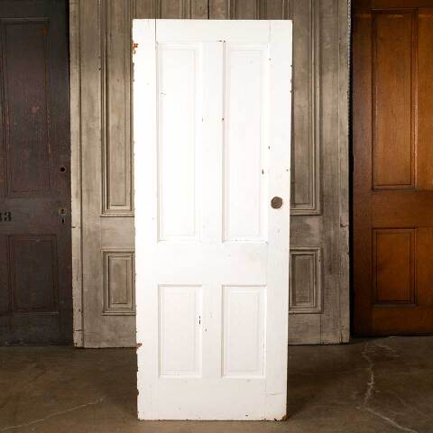 #45784 30x78 Antique 4 Panel Wood Interior Door image 6