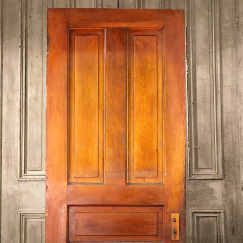 #45796 30x78 Antique 5 Panel Wood Interior Door image 2