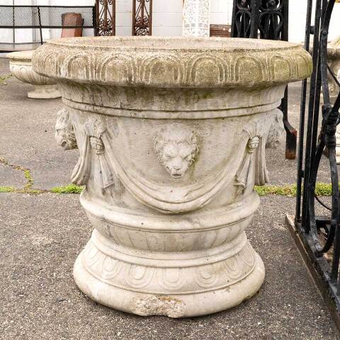 #45846 Large Cast Concrete Garden Patio Planter Urn image 5
