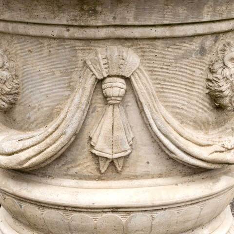 #45846 Large Cast Concrete Garden Patio Planter Urn image 3