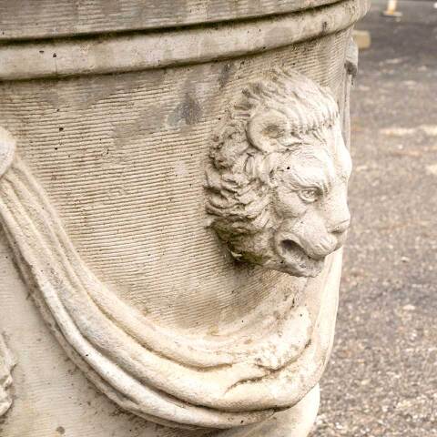 #45846 Large Cast Concrete Garden Patio Planter Urn image 4