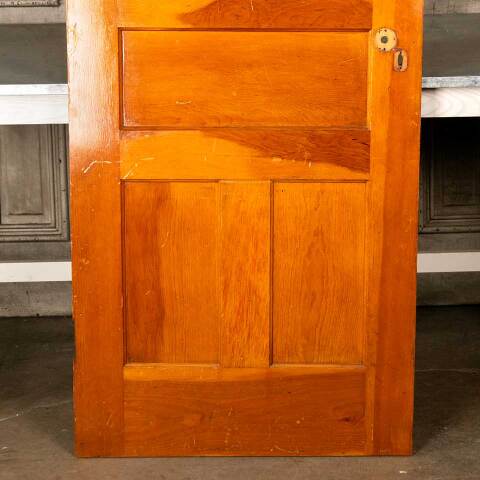 #45858 30x78 Antique 5 Panel Wood Interior Door image 3