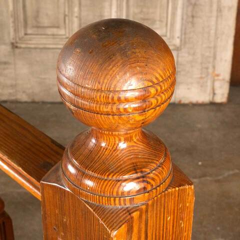 #45868 Antique Pine Balustrade Railing & Newel Post image 5