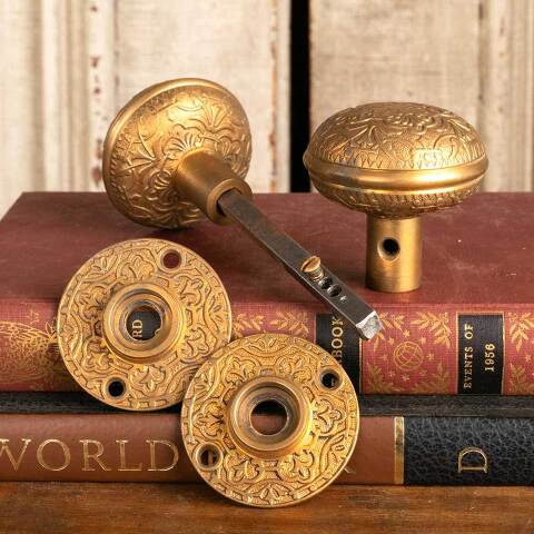 #45881 Antique Mallory Wheeler Doorknob Hardware image 6