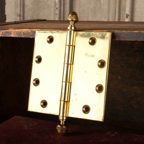 #45983 4 1/2" Brass Baldwin Acorn Finial Door Hinge image 2