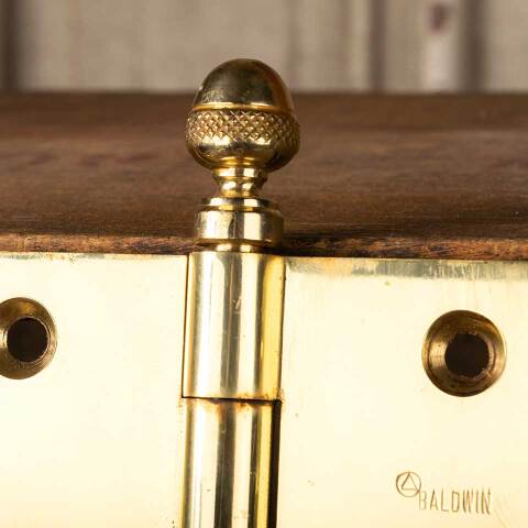 #45983 4 1/2" Brass Baldwin Acorn Finial Door Hinge image 3