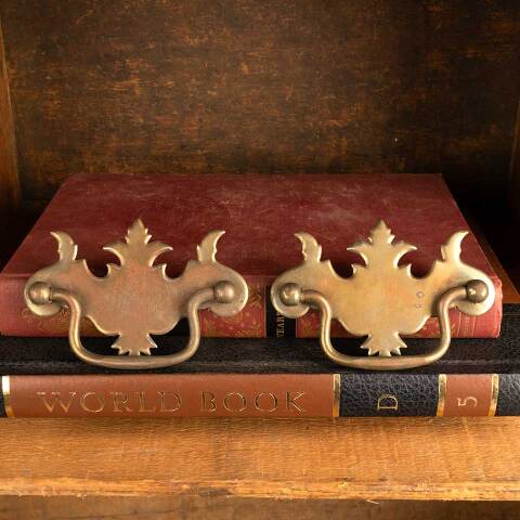 #45988 Vintage Brass Chippendale Drawer Pulls image 2