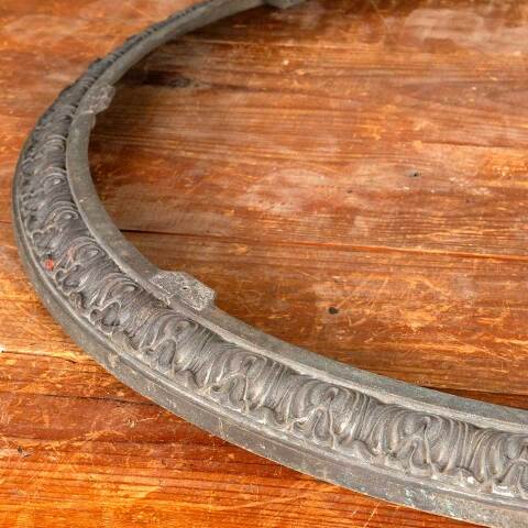 #46070 Ornate Large Antique Brass Chandelier Ring image 5