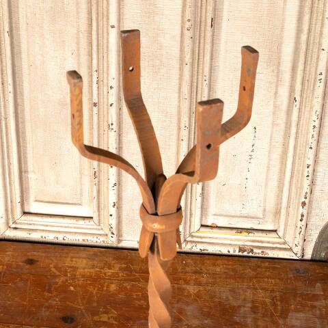 #46077 Salvaged Antique Wrought Iron Metal Stand image 5