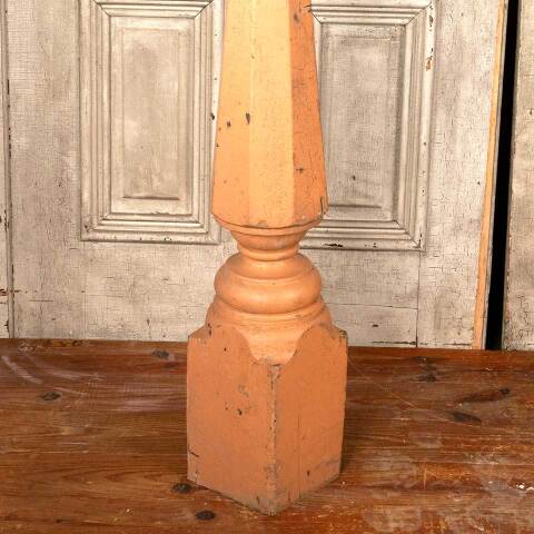 #46102 Salvaged Antique Wood Staircase Newel Post image 3