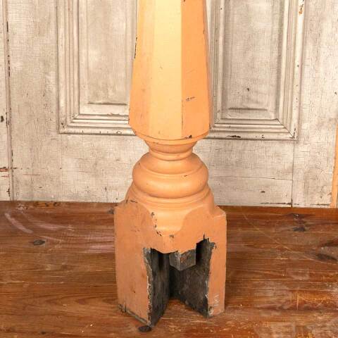 #46102 Salvaged Antique Wood Staircase Newel Post image 6