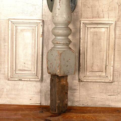 #46116 Salvaged Antique Wood Staircase Newel Post image 3