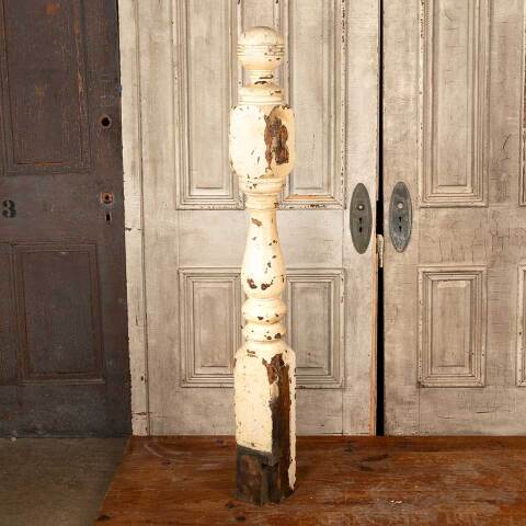 #46117 Salvaged Antique Wood Staircase Newel Post image 5